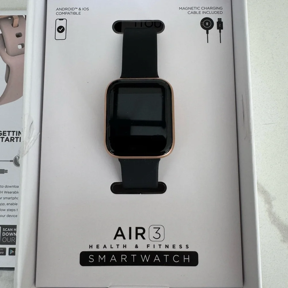 *NEW* iTouch Air 3 Smart watch Fitness Tracker, Black / Rose Gold
